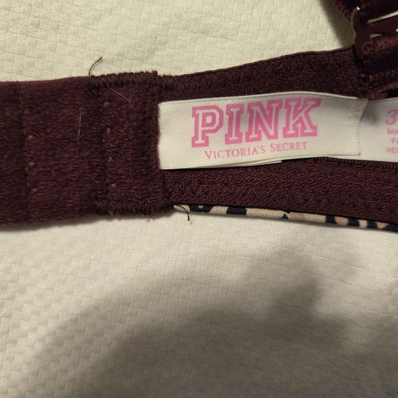 Victoria's Secret PINK Wear Everywhere Dark Purple Pushup Bra 32DD - Picture 3 of 5